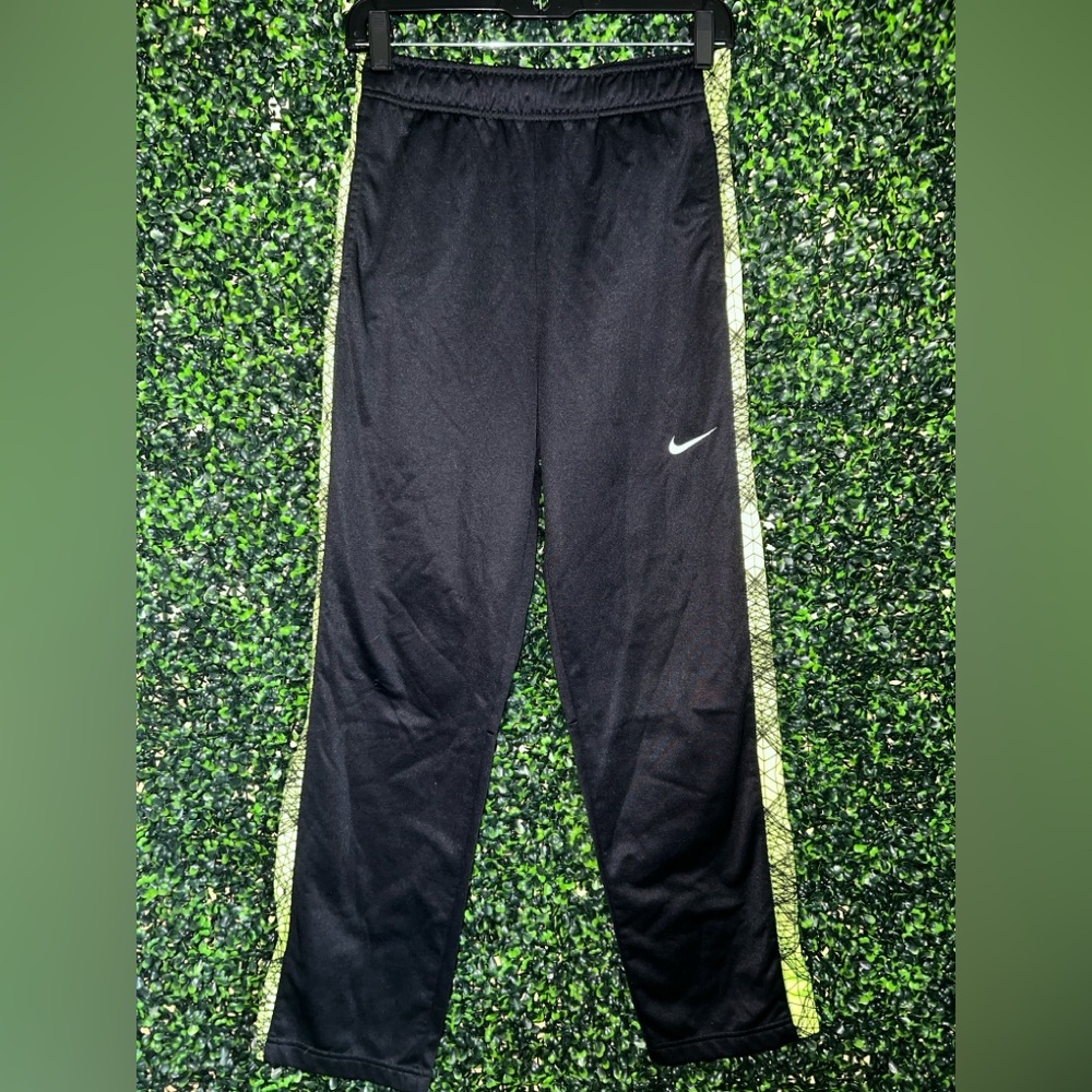Nike Kids Black Joggers with Gold Accents